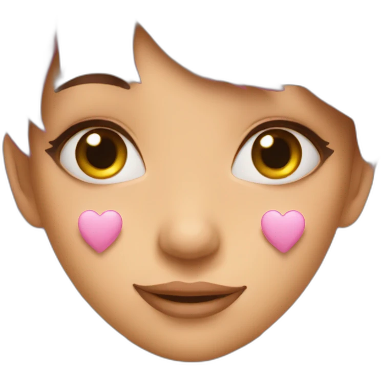 Girl Face with hearts in eyes  emoji