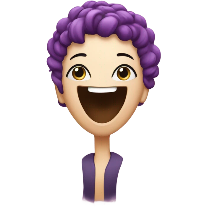 Haarbürste in lila emoji