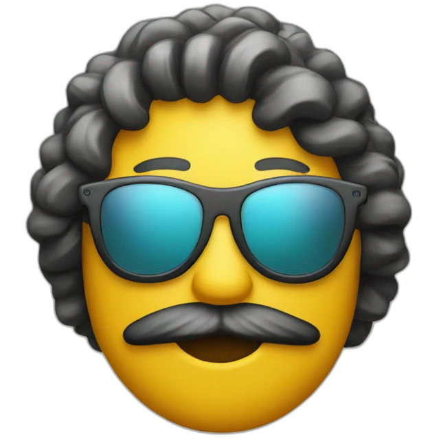 "Design an emoji depicting a shrug with a cool vibe by adding sunglasses for that extra stylish touch." emoji