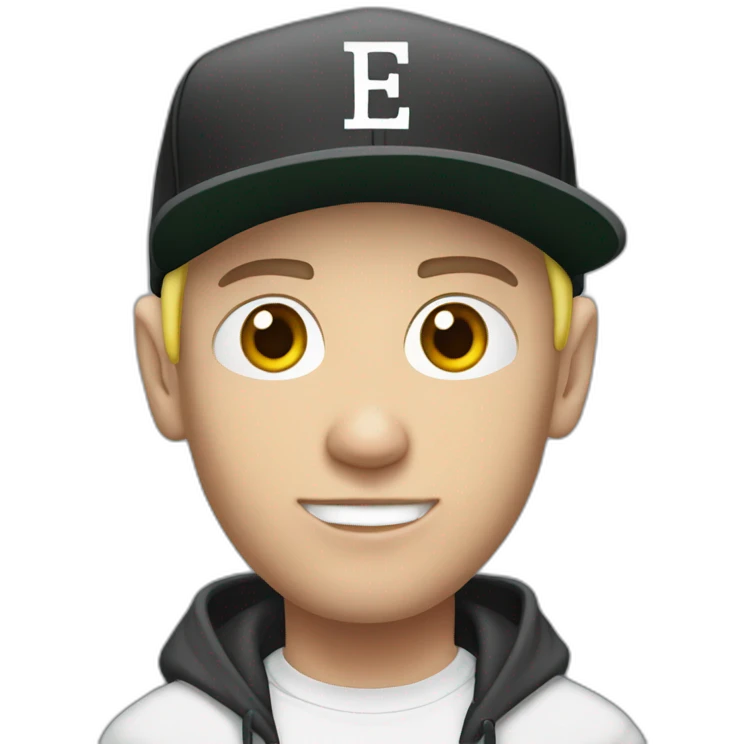 Eminem with the slim shady look emoji