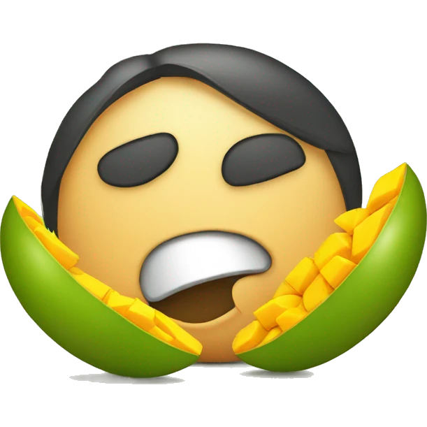 Money eating mangoes emoji