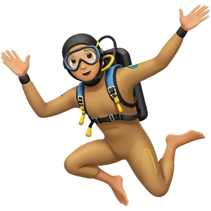 scuba diver jumping from plane emoji
