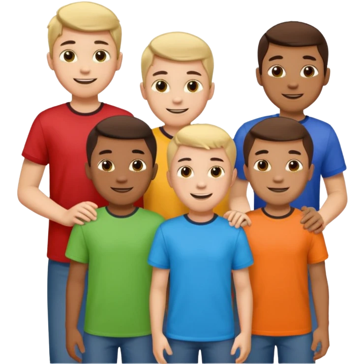 Un groupe d'amis garcons emoji