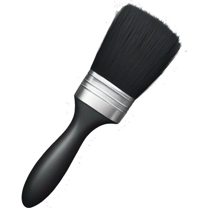 Black art brush emoji