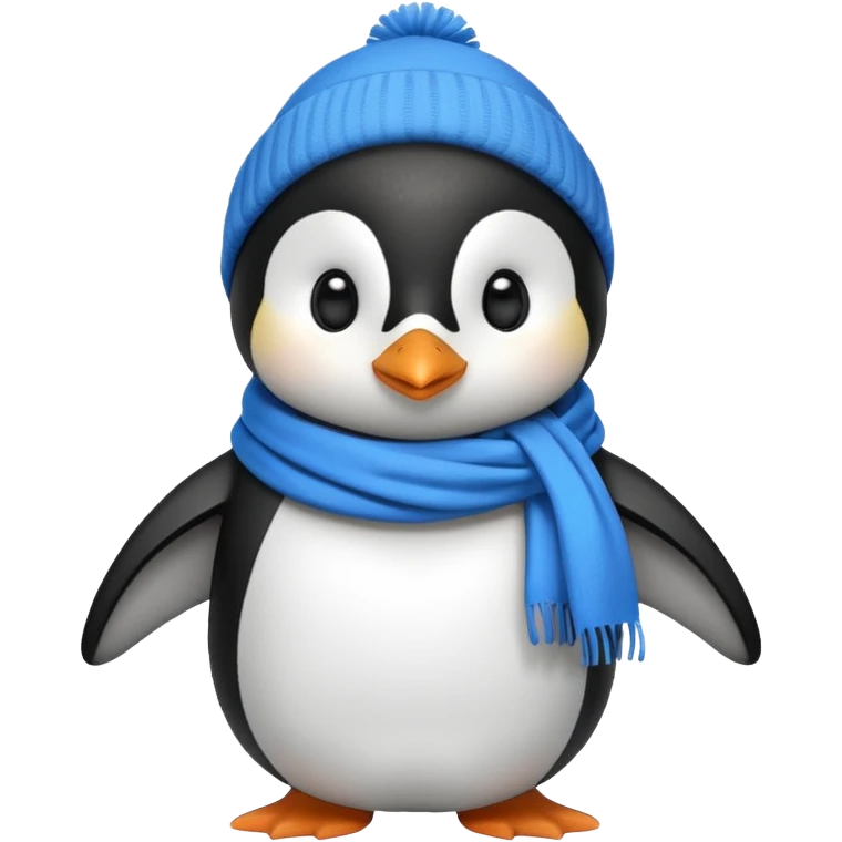 penguin with different scarf single-color  emoji