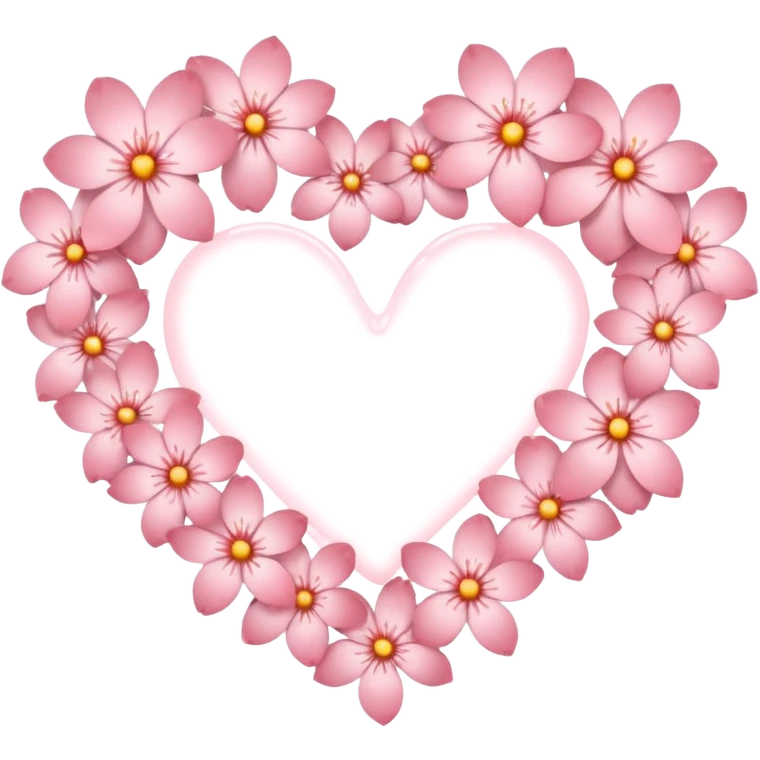 sakura heart with a soft glow emoji