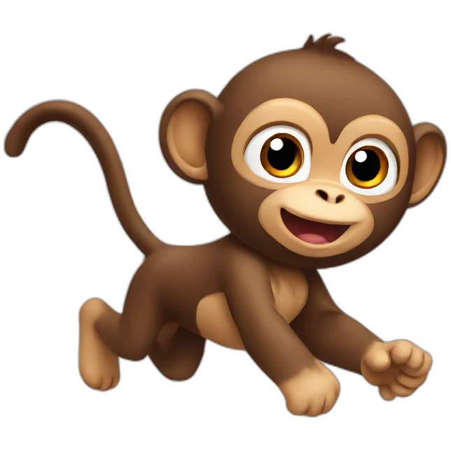 Cute Monkey running emoji