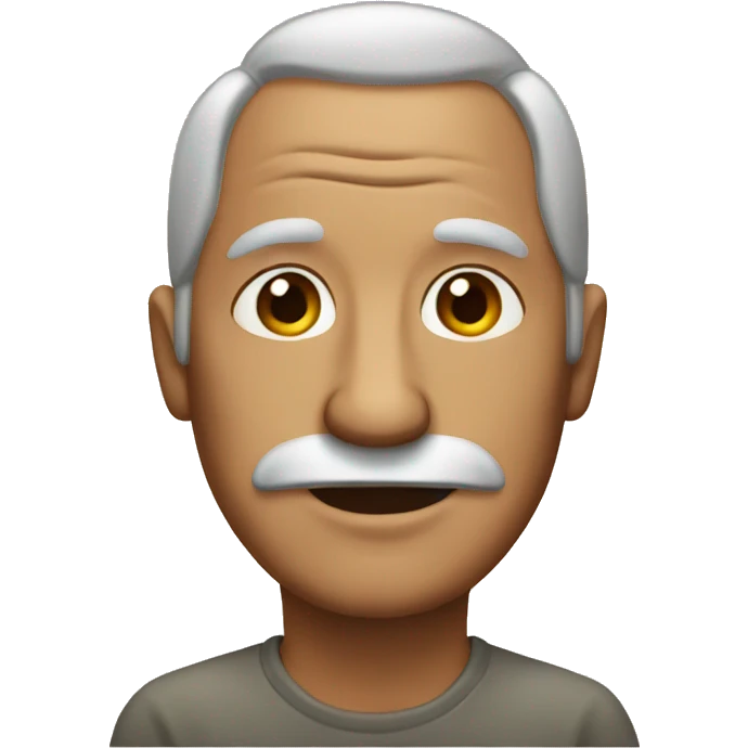 old man with bun emoji