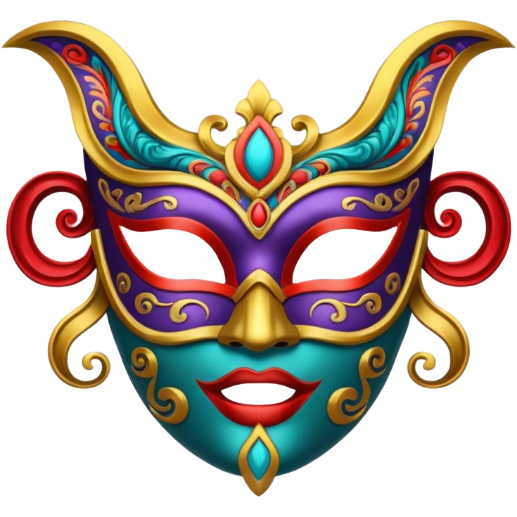 Please generate a multicolored mask. emoji