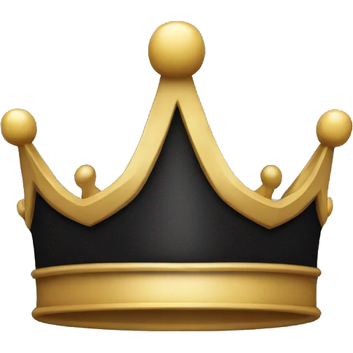 fully black crown emoji