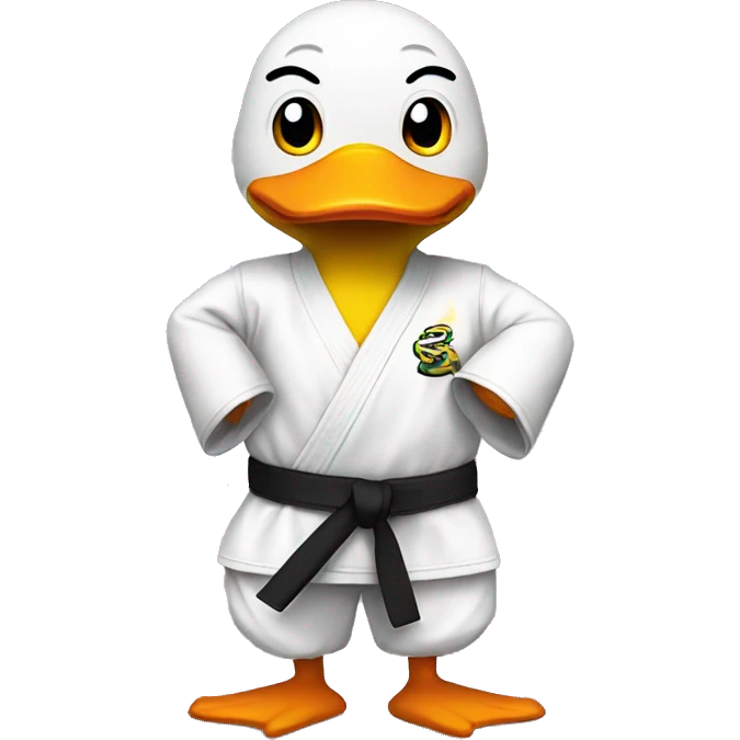 duck in a karate uniform emoji