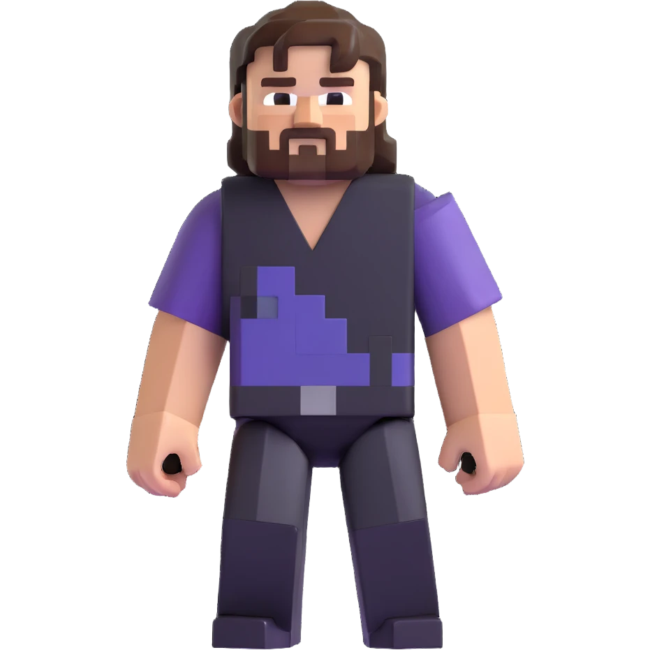 Jack Black as a Minecraft character emoji