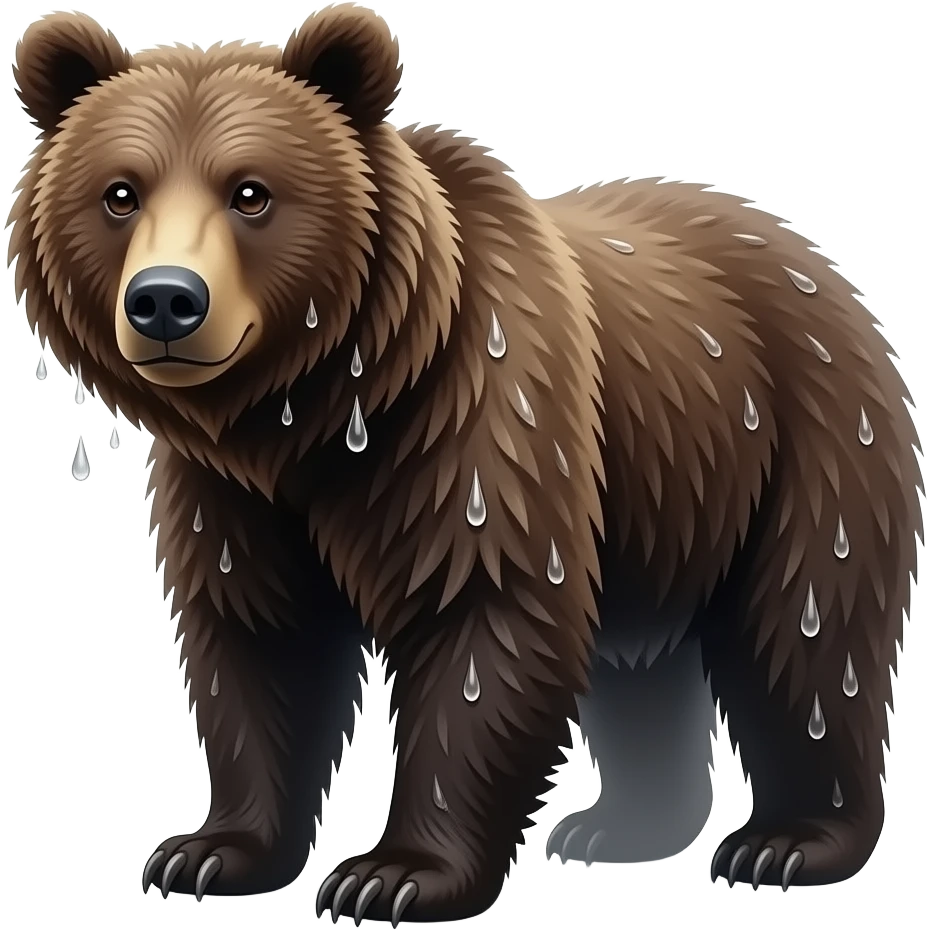 Drizzly bear emoji
