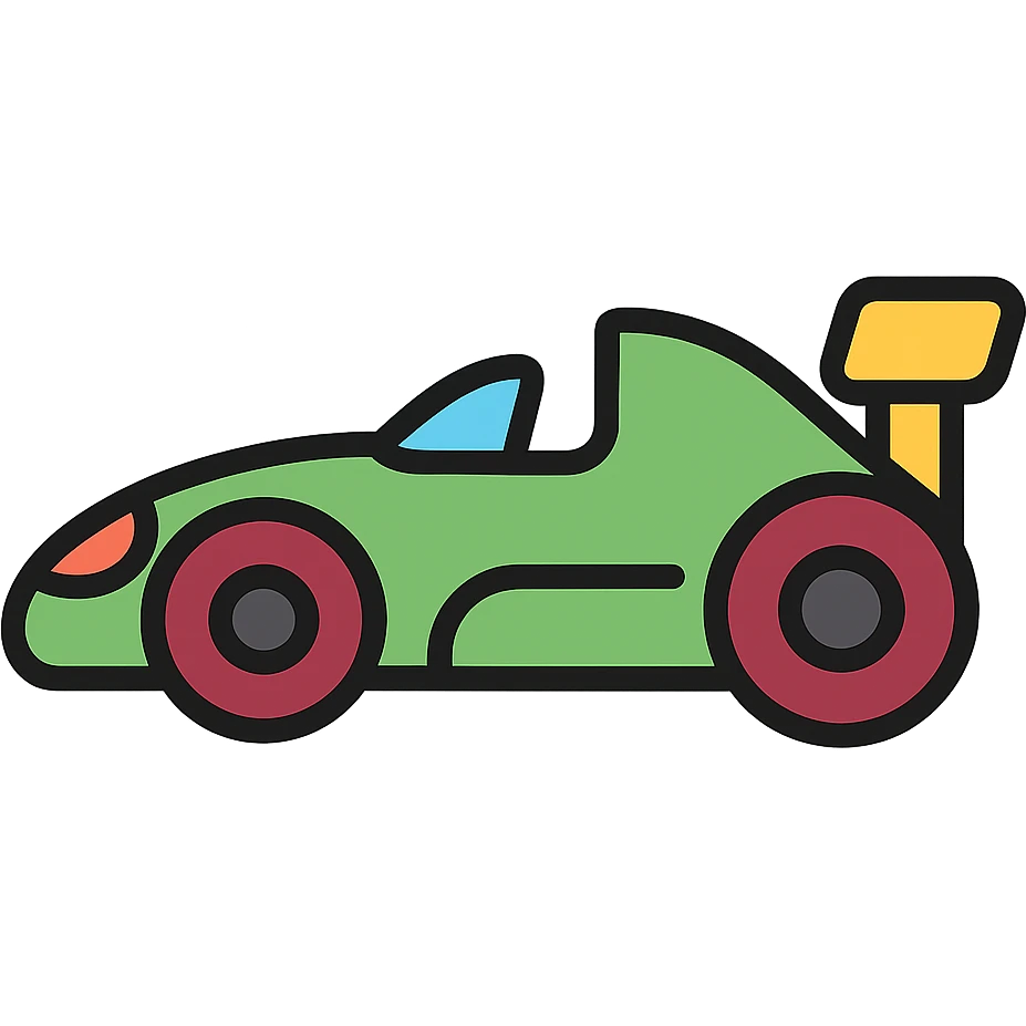green race car emoji