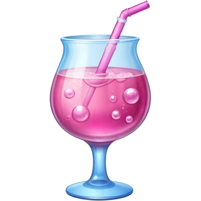 pink colored drink in a medieval potion glass emoji