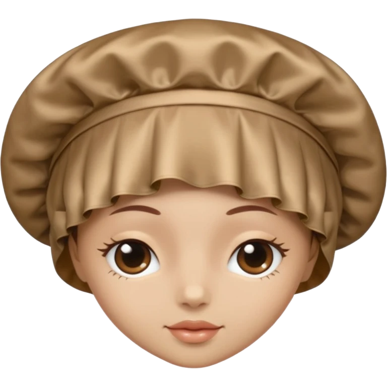 Silk sleep Bonnet emoji light brown skin  emoji