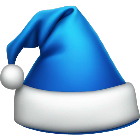 Blue Santa hat emoji