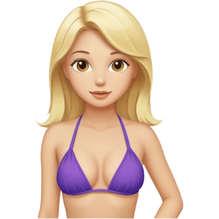 A sexy girl wiht blond Hair and a Bikini  emoji