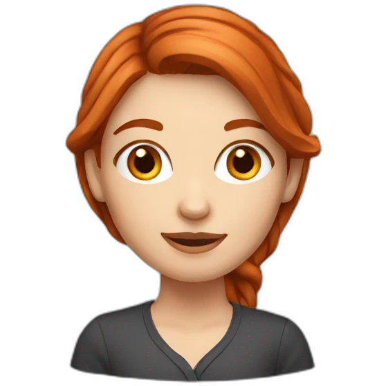 cute redhead caucasian woman emoji