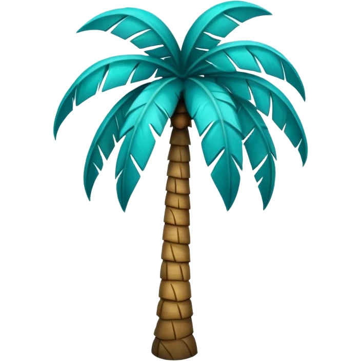 Teal palm tree emoji