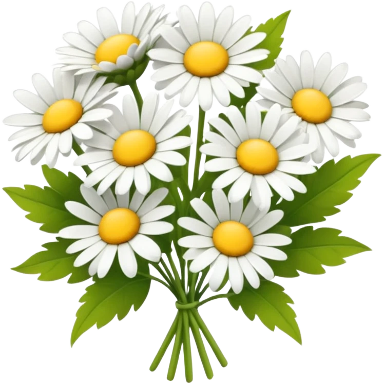 bouquet of 5 daisy emoji
