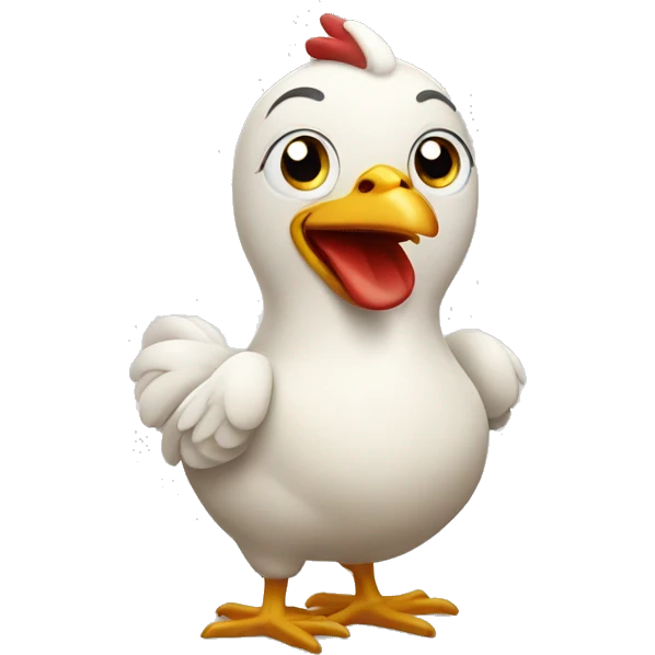 Funny chicken emoji