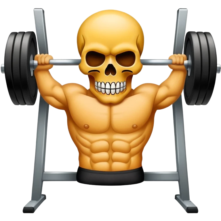 Calavera musculosa en el gym  emoji