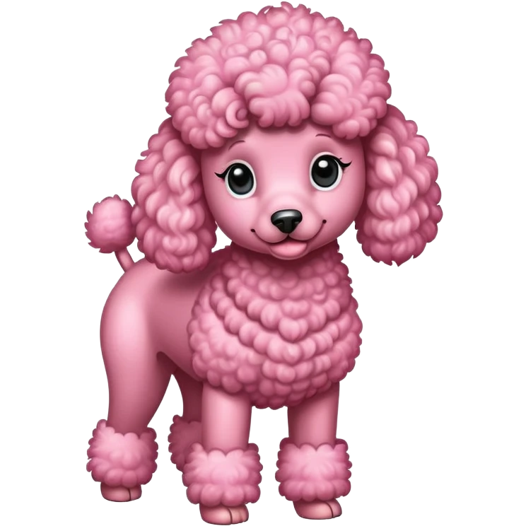 a pink poodle  emoji