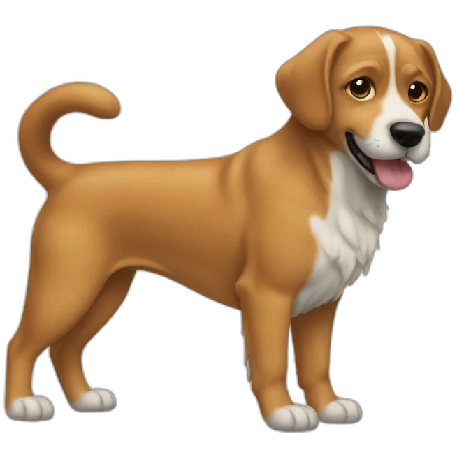 Un chat et un chien qui se serre la patte emoji