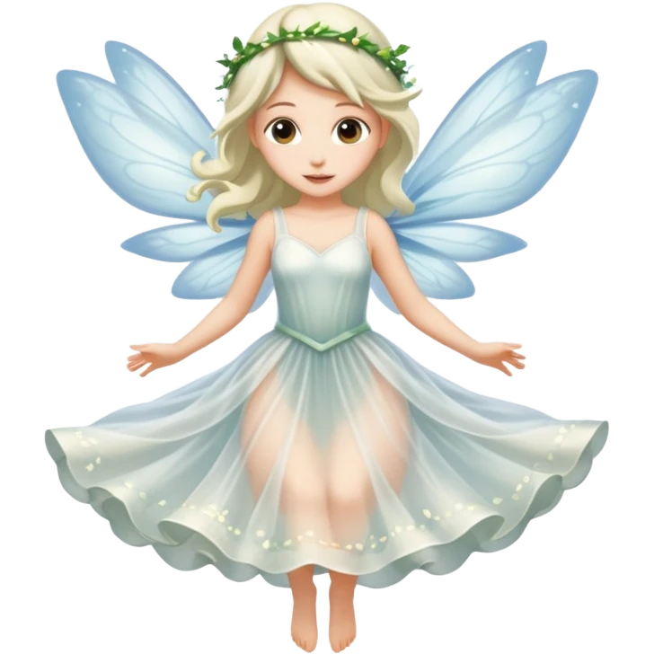 fairy wearing white ethereal flying  emoji
