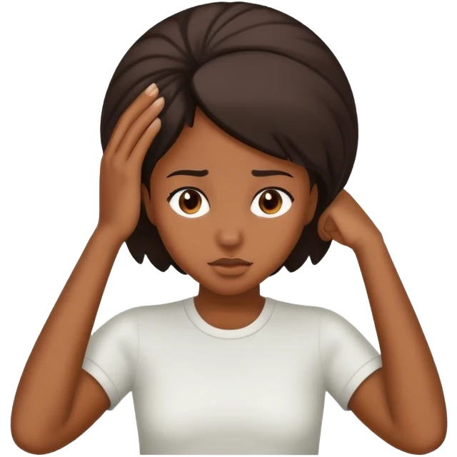 Black girl scratching head  emoji