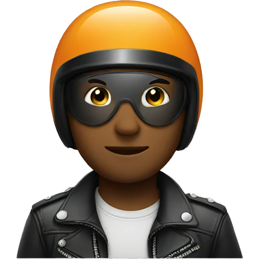 Boy with a biker helmet on  emoji
