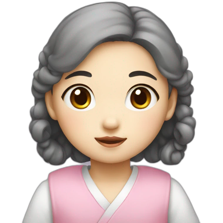 little cute Korean girl emoji