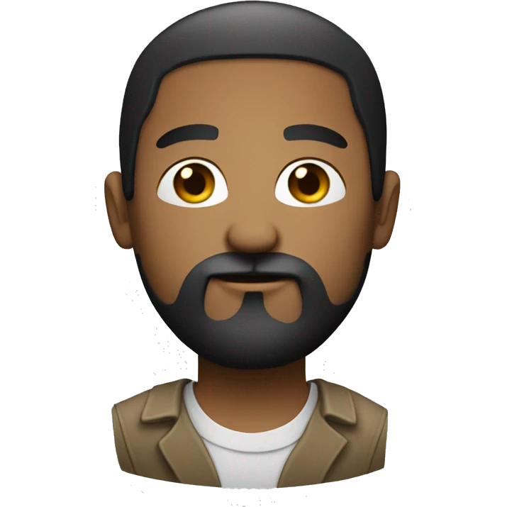 round bold man with black beard emoji