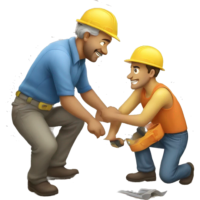 Man building a house  emoji