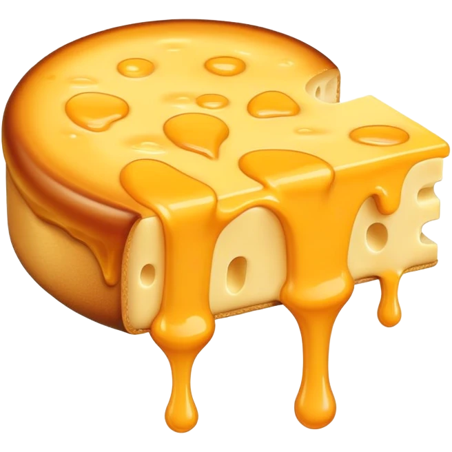 Melted cheese dripping emoji