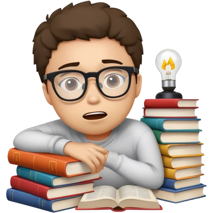 digital media student stressing in exam season emoji