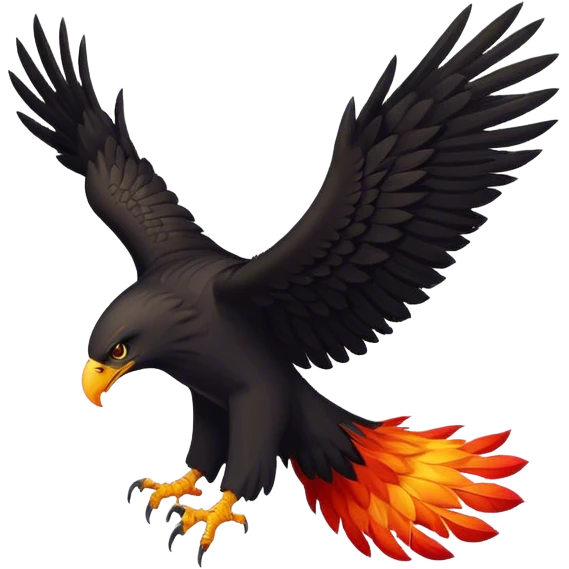 Black eagle like Phoenix  emoji