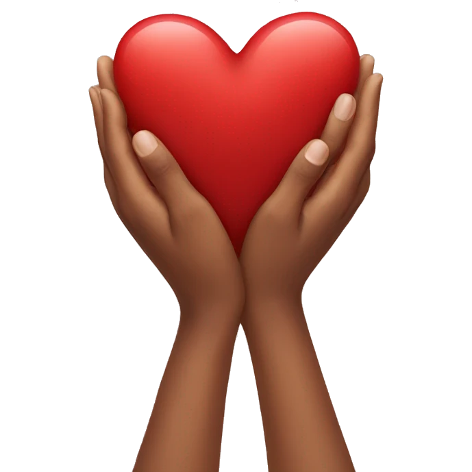 Heart in hands emoji