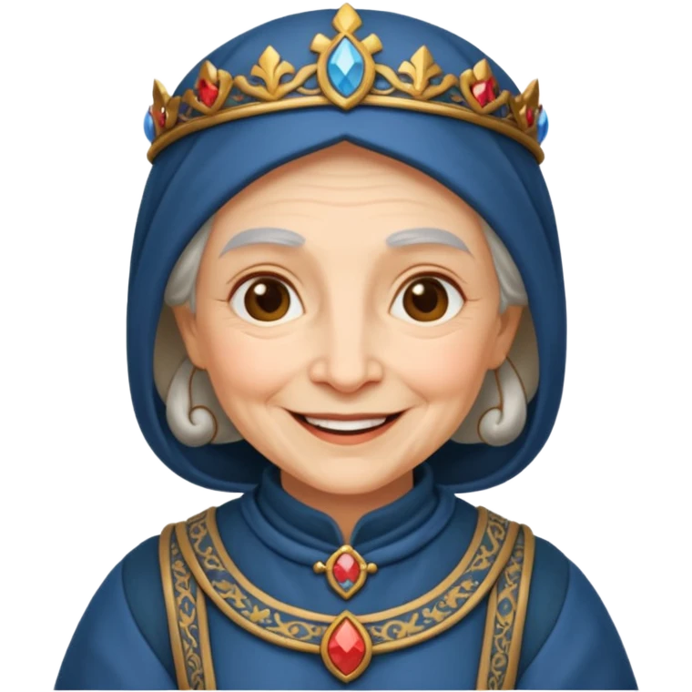 The kind and amiable grandmother in medieval fairy tales emoji