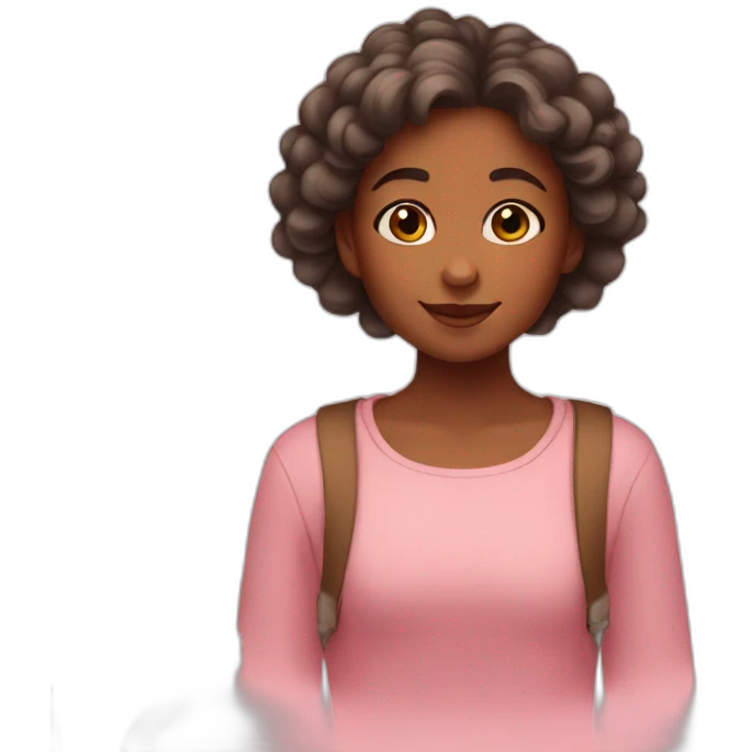 A girl with the warmth of spring emoji