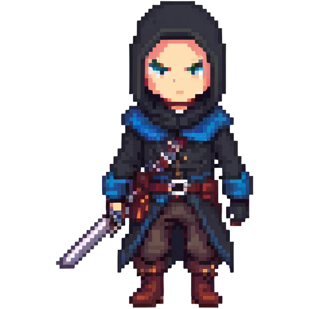 mysterious assassin character with dark clothing emoji