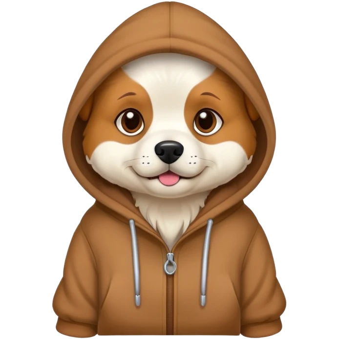 Dog wearing a hoodie  emoji