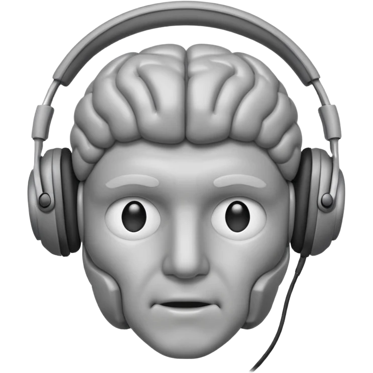 Brain with headphone  emoji
