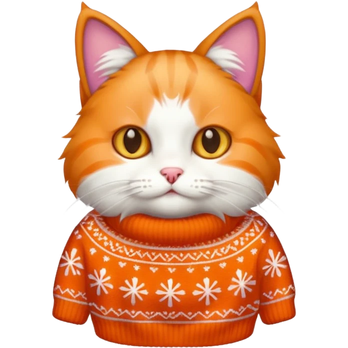 Un  gato con ropa navideña emoji