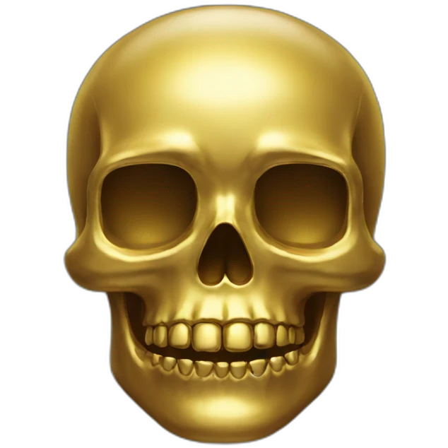 Gold skull emoji