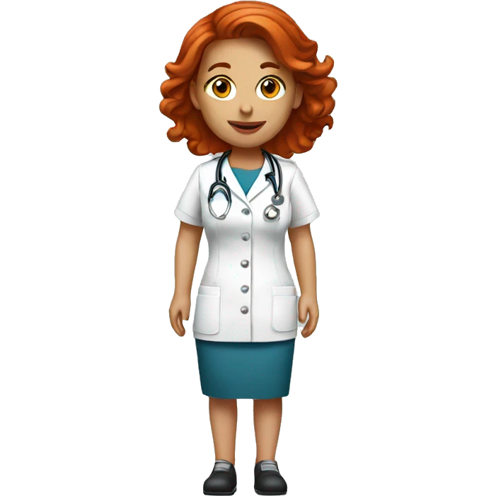 Redhead woman nurse emoji