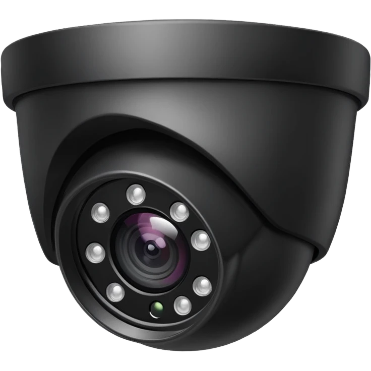 Dome cctv camera in black  emoji