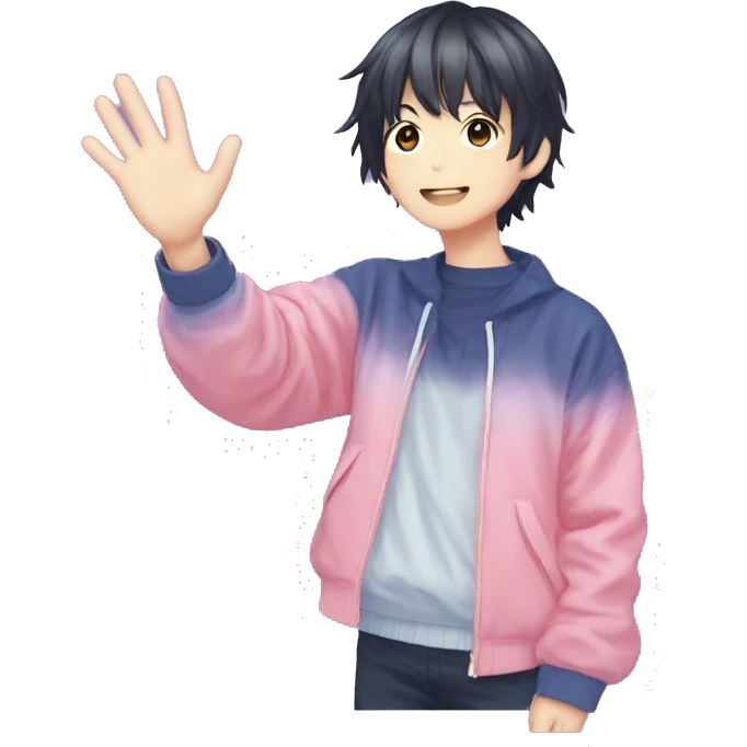 omori from the game omori waving emoji