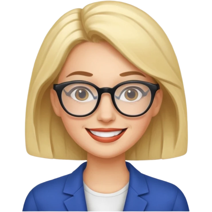 bold and wearing glasess woman emoji